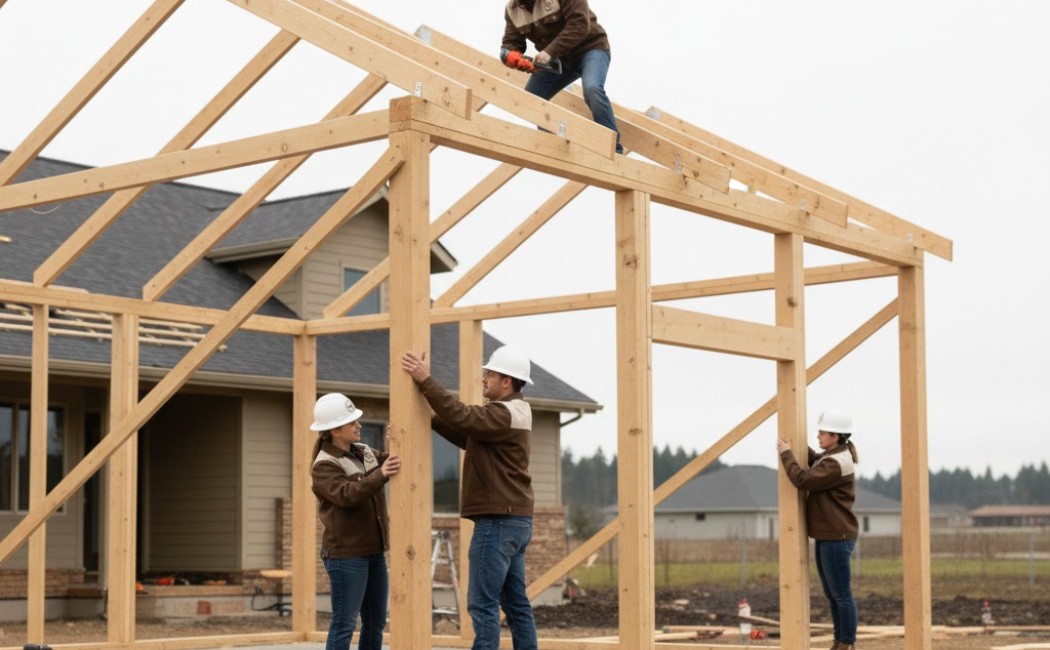 Lumber Sheds Construction